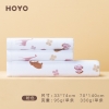 HOYO布艺印河马樱花礼盒毛浴三件套7356（毛巾2条+浴巾1条）