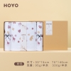 HOYO布艺印河马樱花礼盒毛浴三件套7356（毛巾2条+浴巾1条）