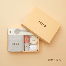 HOYO沐浴6件套7735（浴巾1条+方巾2条+浴花1个+海绵1块+沐浴刷1个）