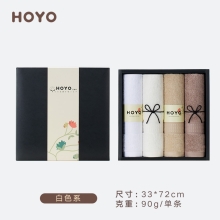 HOYO臻品长绒棉毛巾四件套 7151（毛巾4条）