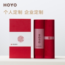 HOYO中国红毛巾2件套7240