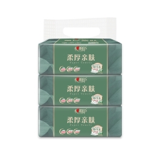 3DT100（包装）商用柔厚亲肤三层100抽塑装纸面巾3包*1提 718031