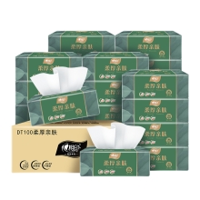 DT100（箱装）柔厚亲肤三层100抽18包塑装纸面 718014