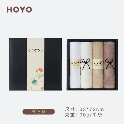 HOYO臻品长绒棉毛巾四件套 7151（毛巾4条）