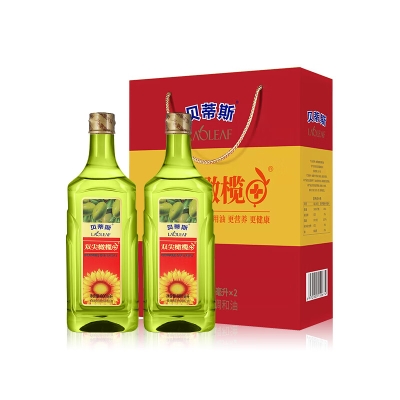 贝蒂斯食用植物调和油（葵花橄榄）600ML*2礼盒装