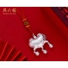 周六福足银吉祥百福长命锁 ZLFD041336