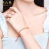 周六福足金一生一世转运金珠手绳 ZLFA171409