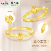 周六福S925银竹节方糖戒指 ZLFJ021877