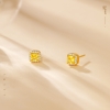 周六福S925银璀璨小方糖耳钉 ZLFJ091835