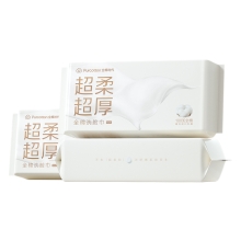 全棉时代2023超柔全棉洗脸巾75gsm平纹，甘油乳霜，200*200mm,60片/包，3包 1125899908189229
