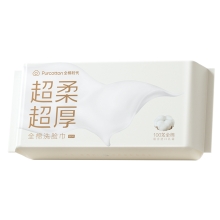 全棉时代2023超柔全棉洗脸巾75gsm平纹，甘油乳霜，200*200mm,60片/包 1125899908189215