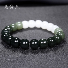 馬传玉 和田玉渐变手串（珠直径约8mm）MCY038