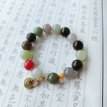 馬传玉 和田玉多宝福袋手串12mm MCY120