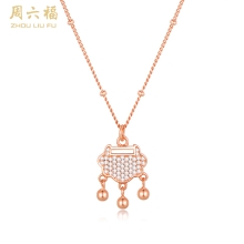 周六福S925一生锁爱项链 ZLFJ061371