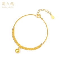 周六福S925银宫铃同心手链 ZLFD071052