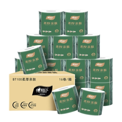 BT100商用（柔厚亲肤）四层100克16粒装卷筒卫生纸 A0000252