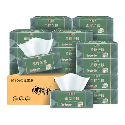 DT100（箱装）柔厚亲肤三层100抽18包塑装纸面 A0000251