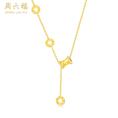 周六福S925银蜂巢小蛮腰套链 ZLFJ062321