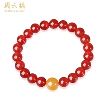 周六福转运朱色玛瑙手串 ZLFJ121624