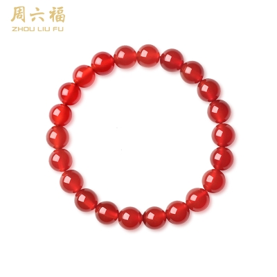 周六福珠事顺意玛瑙手串 ZLFJ121625