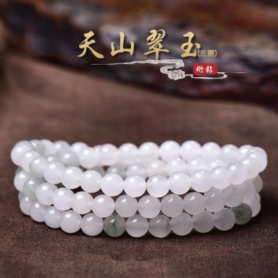 珩钻新中式国潮天山翠玉（三圈）手串6mm  M29