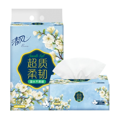 清风超质柔韧3层110抽/包 3包/提抽纸 AR31SHK