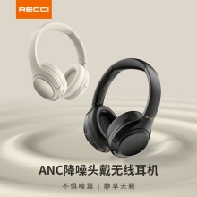 RECCI锐思无线耳机REP-W86高清通话ANC降噪蓝牙耳机TYPE-C口搞续航通用