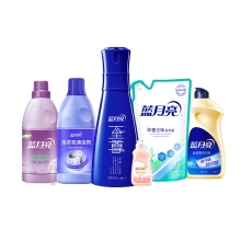 蓝月亮至尊生物实色蓝660g+500g柔顺剂瓶-薰+600g洗衣机清洁剂+除菌洗袋1kg+运动洗翻盖500g+80g内衣洗 81000804