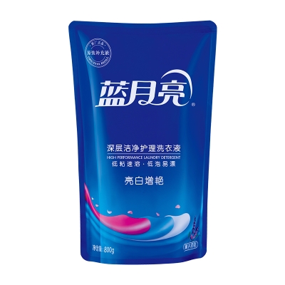 蓝月亮薰衣草亮白增艳洗衣液袋装800g-10001351