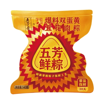 五芳斋锁鲜粽子锁鲜爆料双蛋黄五花肉粽140g