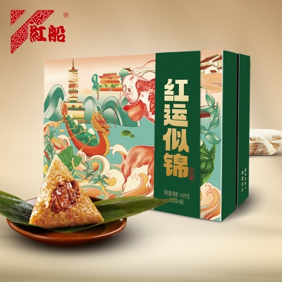 红船红运似锦粽子礼盒1680g 12只粽子