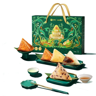 良品铺子经典粽粽友欢聚粽子礼盒1.17kg