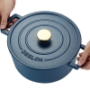 德世朗（DESLON）珐琅铸铁锅 蓝色24cm DFS-T128B
