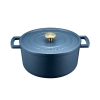 德世朗（DESLON）珐琅铸铁锅 蓝色24cm DFS-T128B