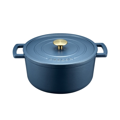 德世朗（DESLON）珐琅铸铁锅 蓝色24cm DFS-T128B
