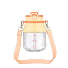 博堡便携式双盖果汁杯BDY-952L 橙色 600ml 1个