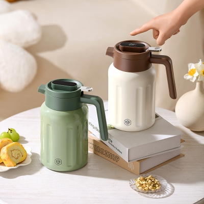博堡暖煦温显焖泡壶保温壶 绿色 白色 BNXH-1500 1.5L