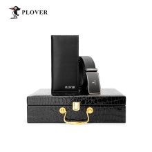 PLOVER香港啄木鸟高端头层牛皮皮带套装礼盒 GD820057-2GA