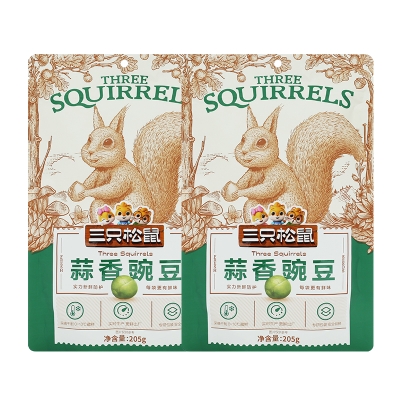 三只松鼠蒜香豌豆205g*2袋
