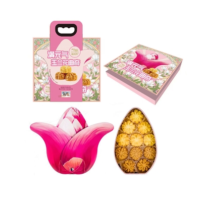 光明满元气小花曲奇 （原味&咖啡） 206克(白玉兰花形盒)