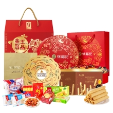 广州酒家/徐福记/费列罗/嘉顿-蛋卷糖果巧克力饼干瑞福祺品组合