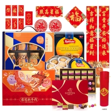 富锦/蓝罐/歌帝梵/嘚啵牛-坚果曲奇巧克力熟食瑞福企品组合