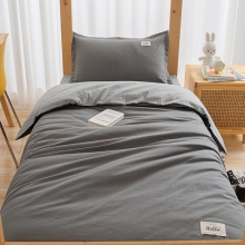 罗曼罗兰全棉三件套 简单生活-深灰