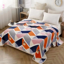 罗曼罗兰塔芙绒休息多用毯-几何图形100*120cm