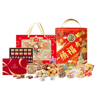 徐福记/沃隆/歌帝梵-巧克力坚果零食心意福选组合3537g