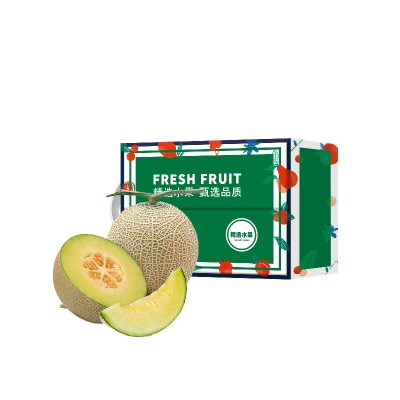 嗨果粒 精品网纹蜜瓜 8斤左右