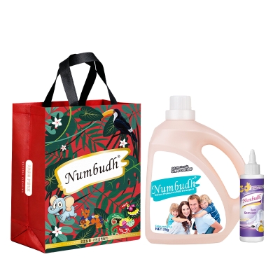 Numbudh南堡护色柔顺洗衣液3kg+南堡Numbudh免洗便捷去渍剂100ml（重油渍克星）+礼品袋