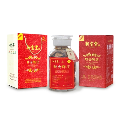 新宝堂 十年陈皮 干仓蕴月瓶（典藏红）250g