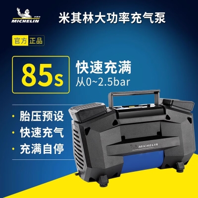 米其林横卧式双杠数显胎压预设充气泵（迅猛）12314