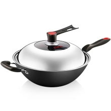 炊大皇传世不锈铸铁炒锅C32D2